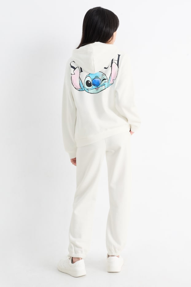 Copii - Fete - Lilo & Stitch - set - hanorac și pantaloni de trening - 2 piese - alb