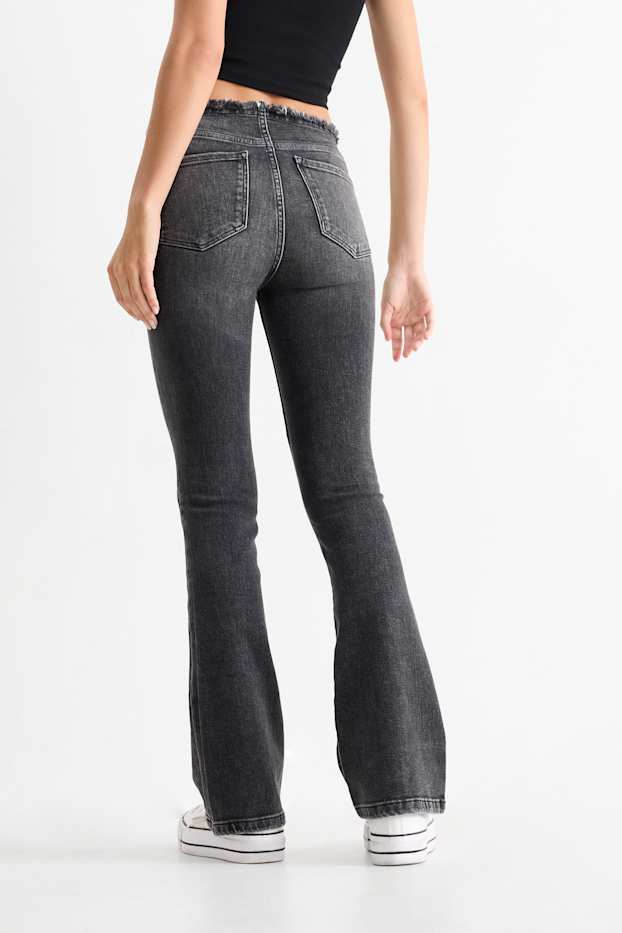 Femmes - Flared jean - mid waist - LYCRA® - gris chiné