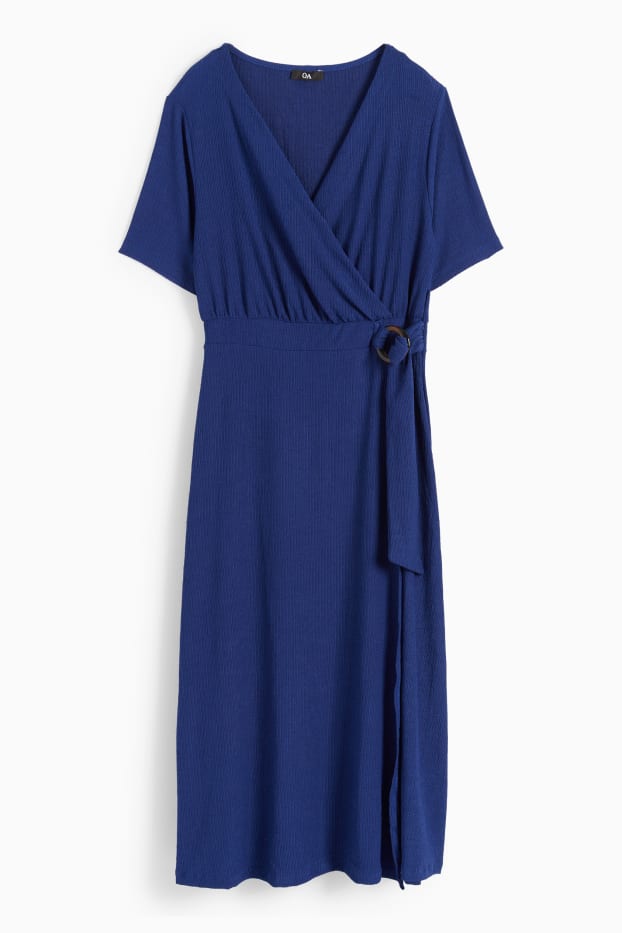Dona - Vestit encreuat - blau fosc
