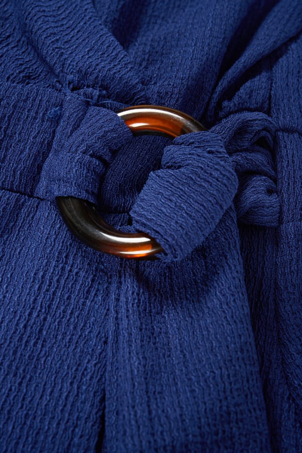 Dona - Vestit encreuat - blau fosc