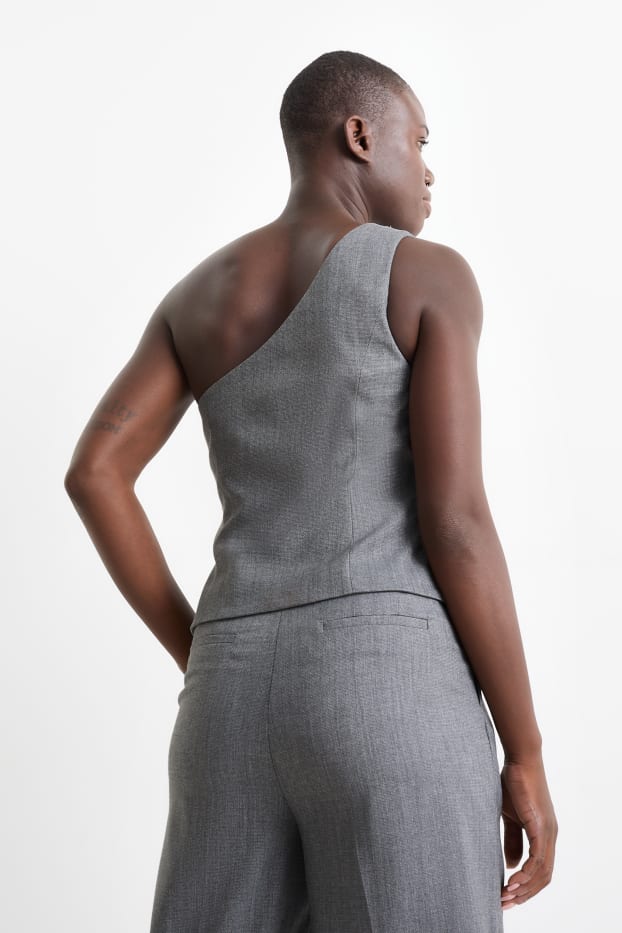 Mujer - Chaleco asimétrico - gris