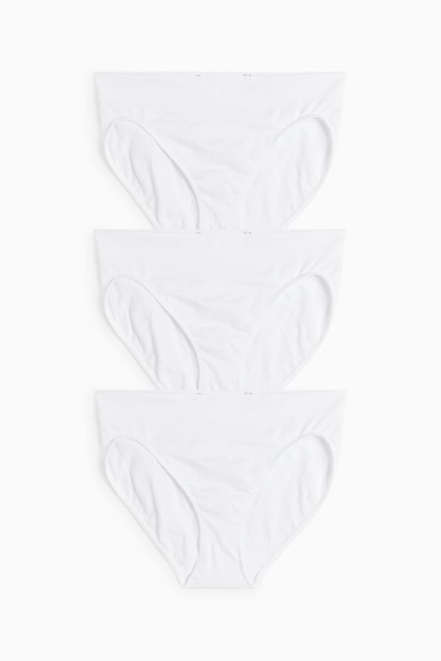 Donna - Confezione da 3 - slip - senza cuciture  - bianco