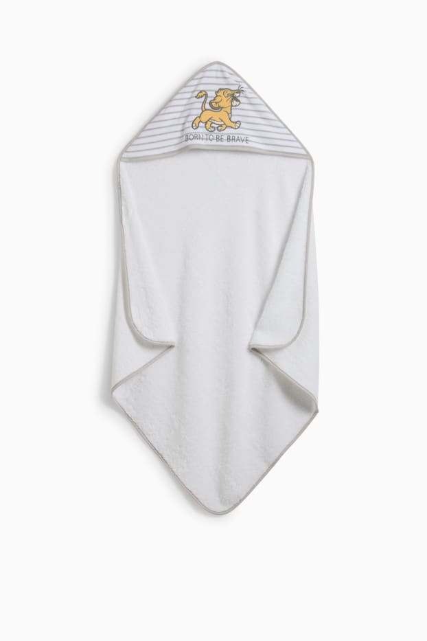 Bébés filles - Le Roi Lion - serviette à capuche pour bébé - blanc