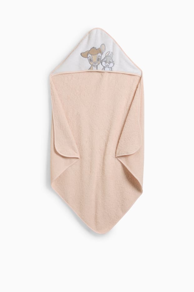 Bébés filles - Bambi - serviette pour bébé à capuche - rose