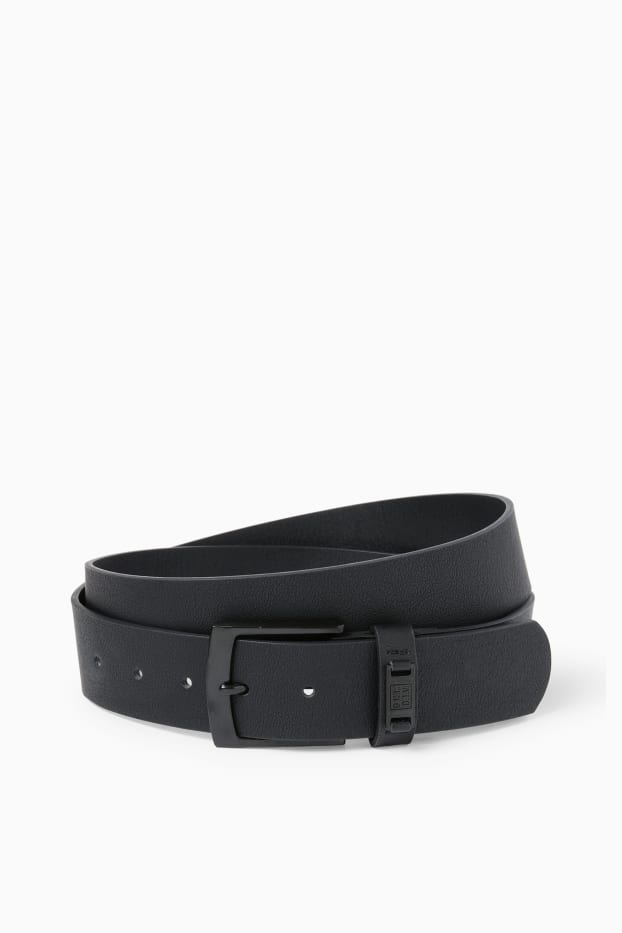 Uomo - Cintura - similpelle - nero