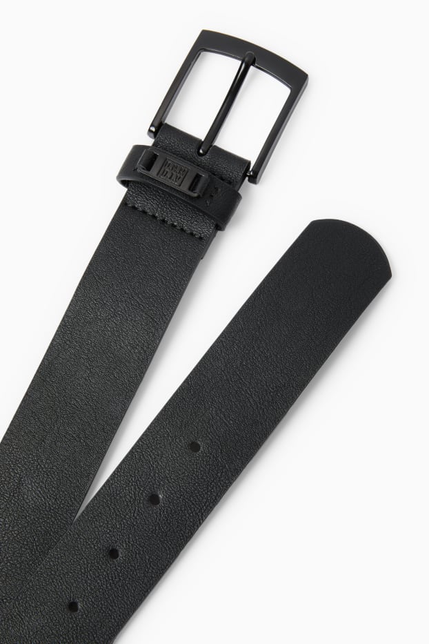 Uomo - Cintura - similpelle - nero