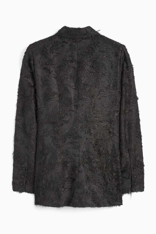 Femmes - Blazer long - regular fit - noir