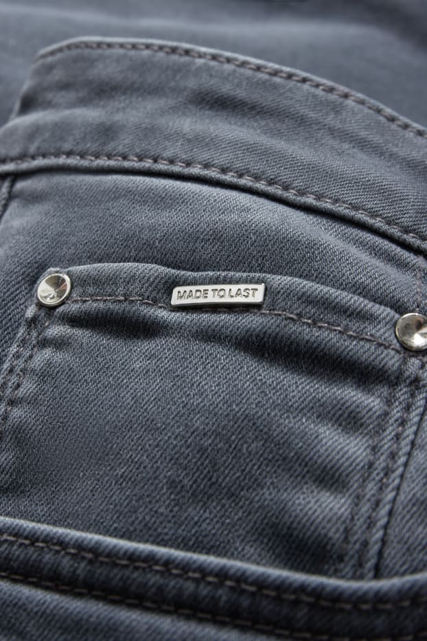 Damen - Slim Jeans - Mid Waist - Shaping-Jeans - LYCRA® - jeansgrau
