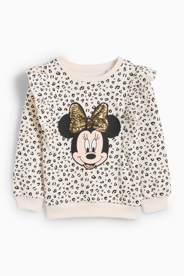 Enfants filles - Minnie Mouse - sweat - à motifs - beige
