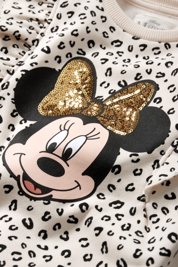Enfants filles - Minnie Mouse - sweat - à motifs - beige