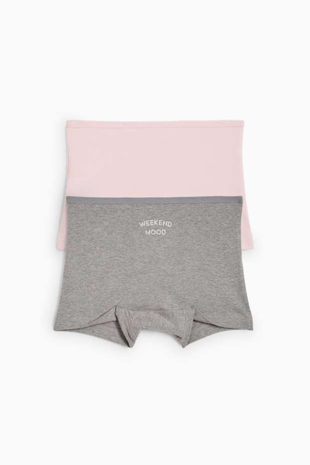 Enfants filles - Lot de 2 - caleçons - rose