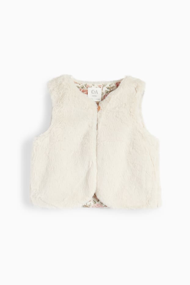 Baby Mädchen - Blümchen - Baby-Outfit - 2 teilig - beige