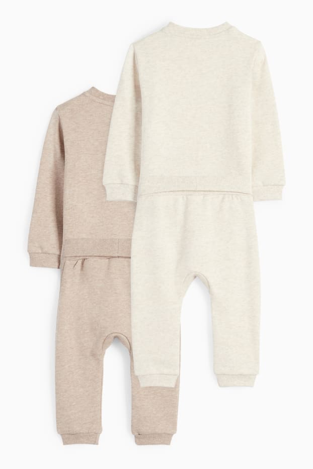 Baby Buben - Multipack 2er - Baby-Outfit - 4 teilig - beige