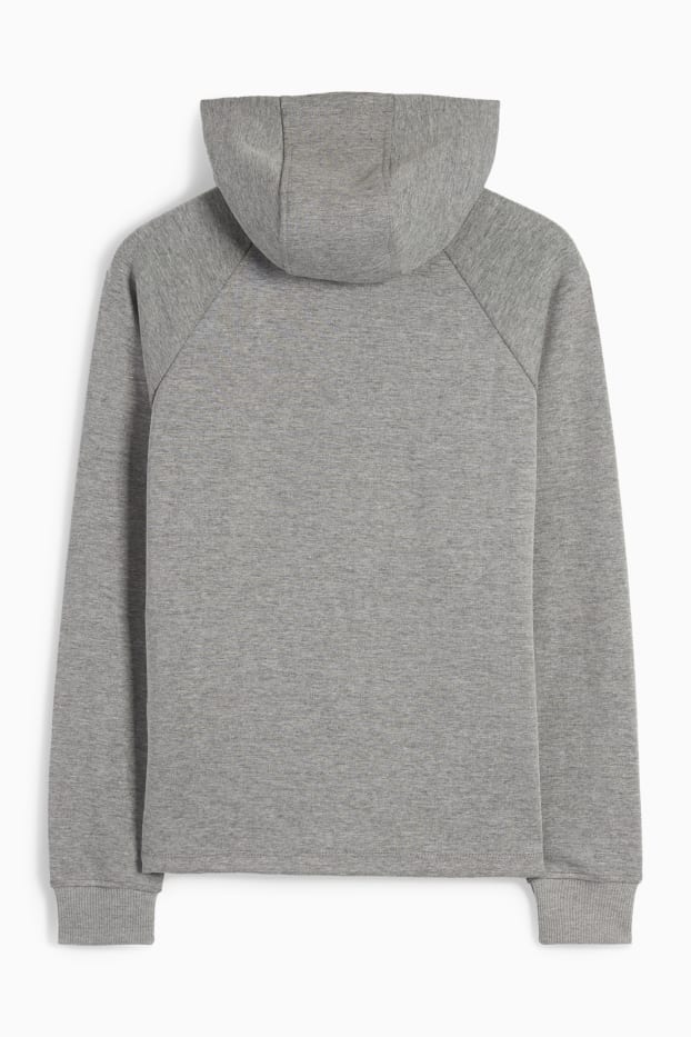 Damen - Funktions-Sweatjacke mit Kapuze - grau