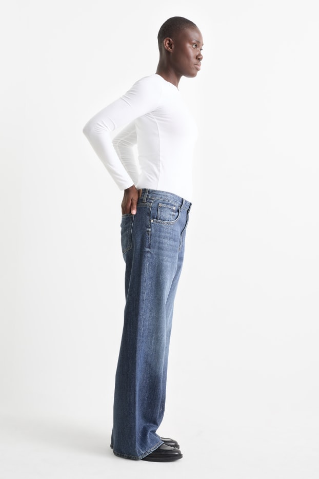 Femmes - Wide leg jean - mid waist - jean bleu