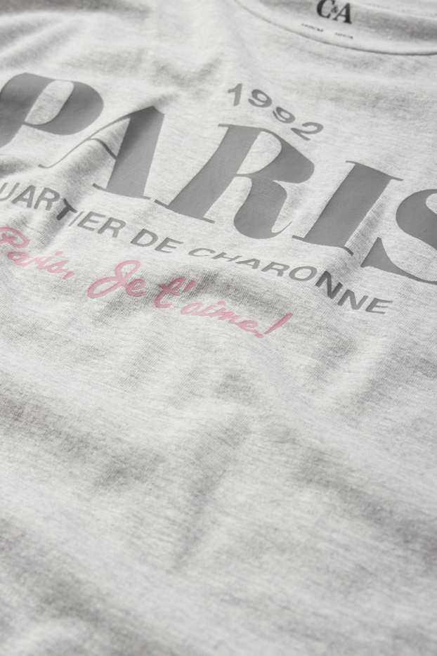 Enfants filles - Paris - pyjama - 2 pièces - gris
