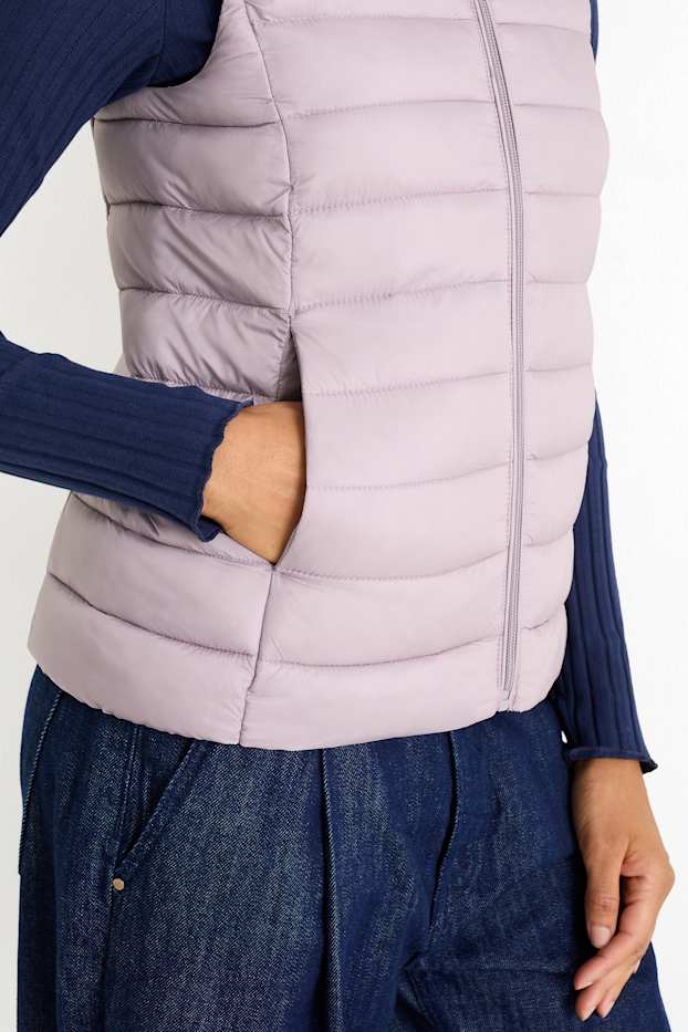 Women - Quilted gilet - pink