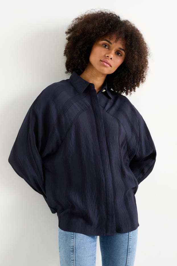 Women - Blouse - dark blue