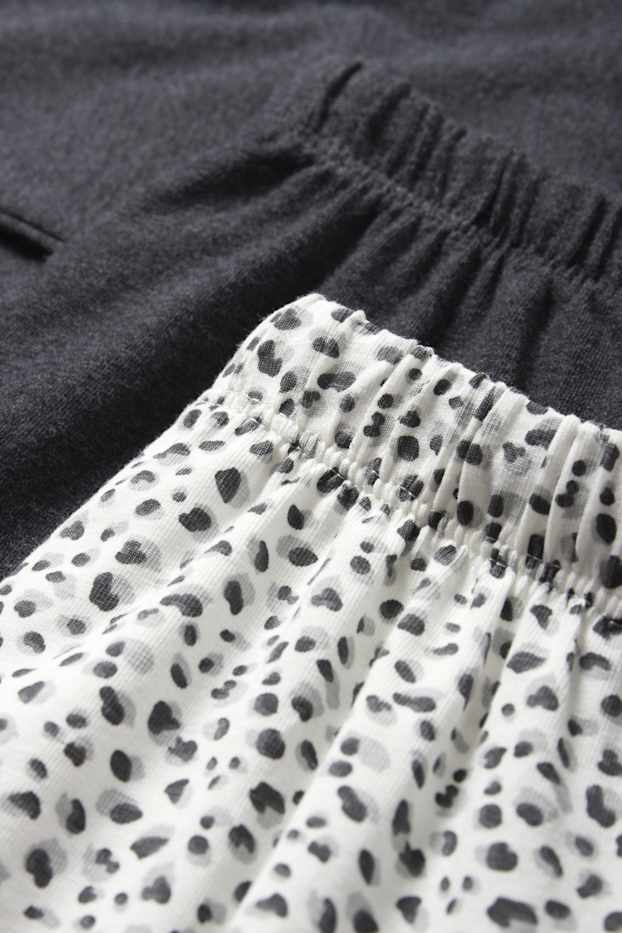 Nena - Paquet de 2 - pantalons de pijama - gris fosc