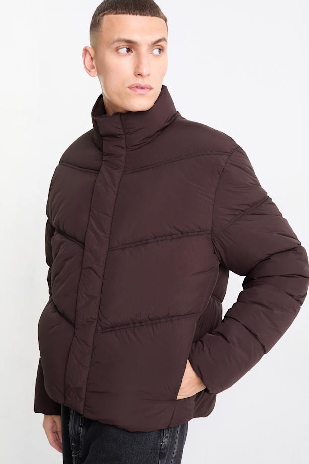 Men - Quilted jacket - dark brown