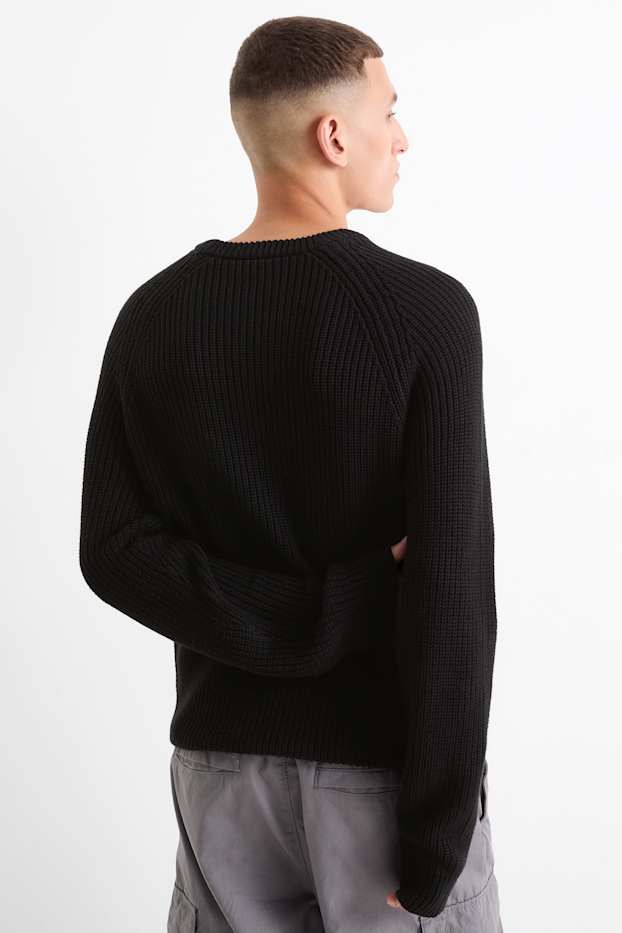 Home - Jersei - de canalé - negre