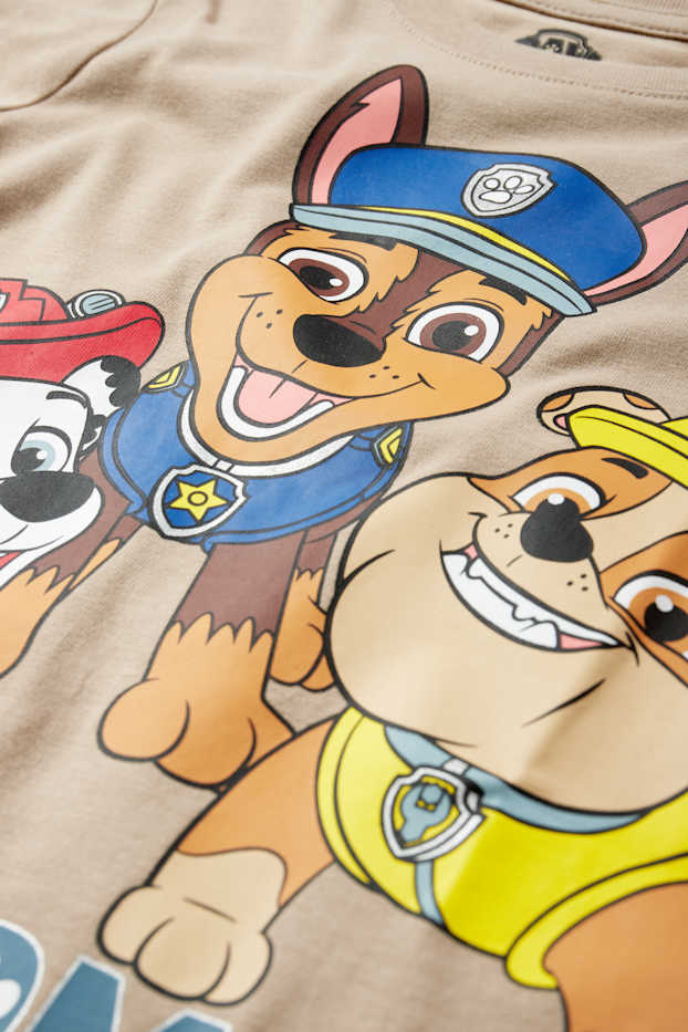 Enfants garçons - La Pat’ Patrouille - Chase, Marcus, Ruben - haut à manches longues - beige