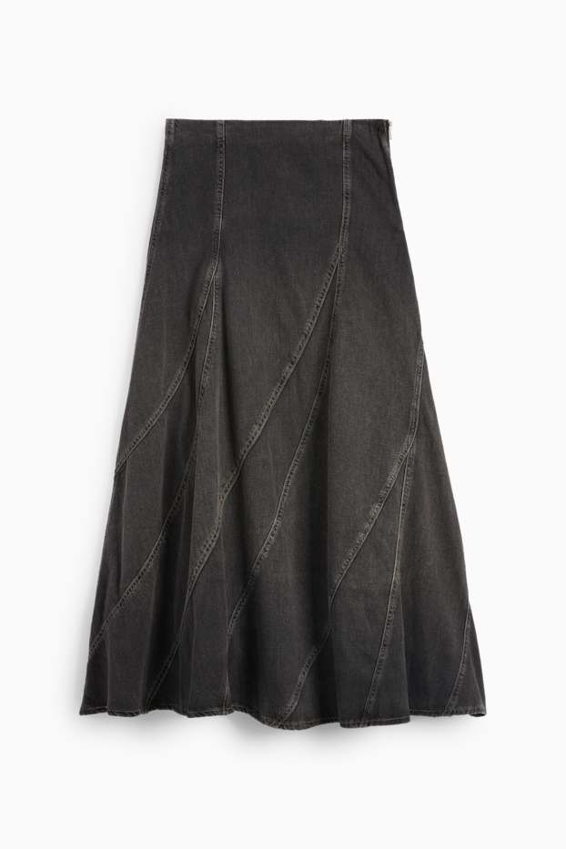 Women - Denim skirt - dark gray