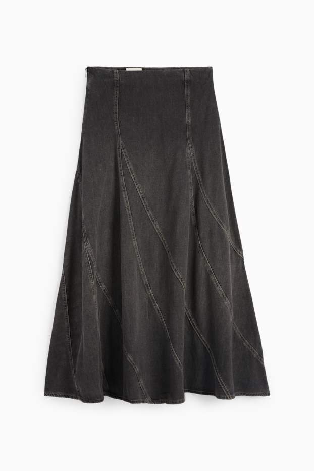 Women - Denim skirt - dark gray