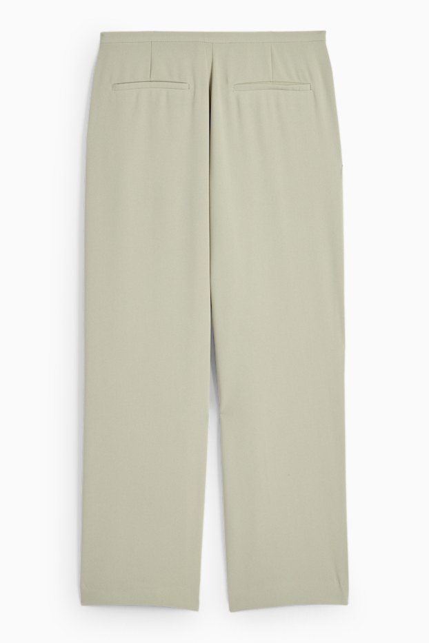 Donna - Pantaloni - vita alta - tapered fit - verde chiaro