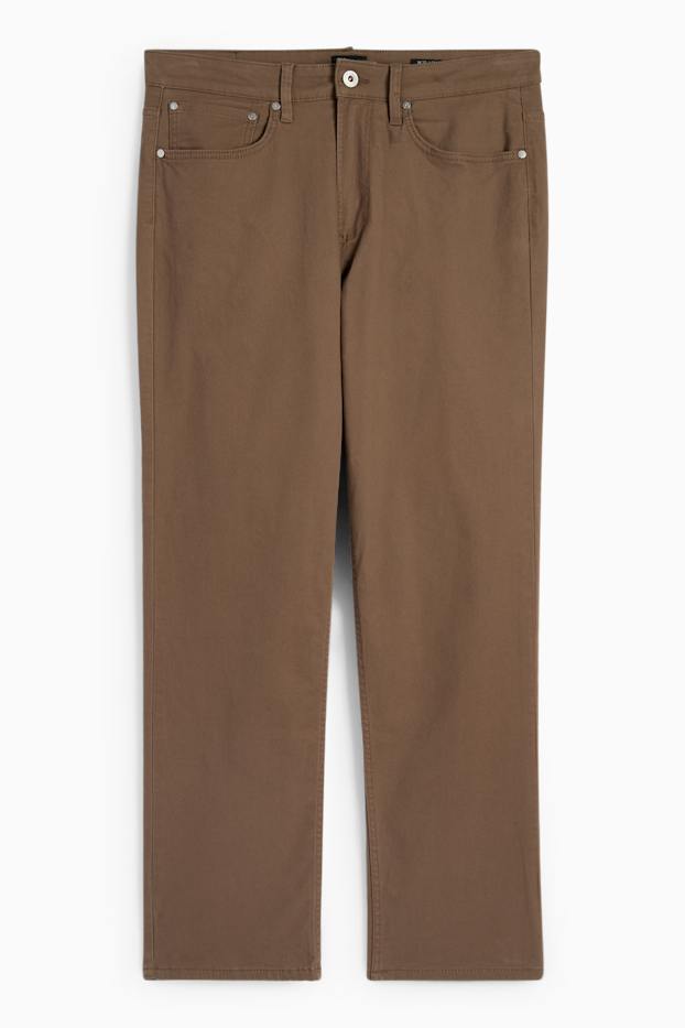 Uomo - Pantaloni termici - regular fit - marrone