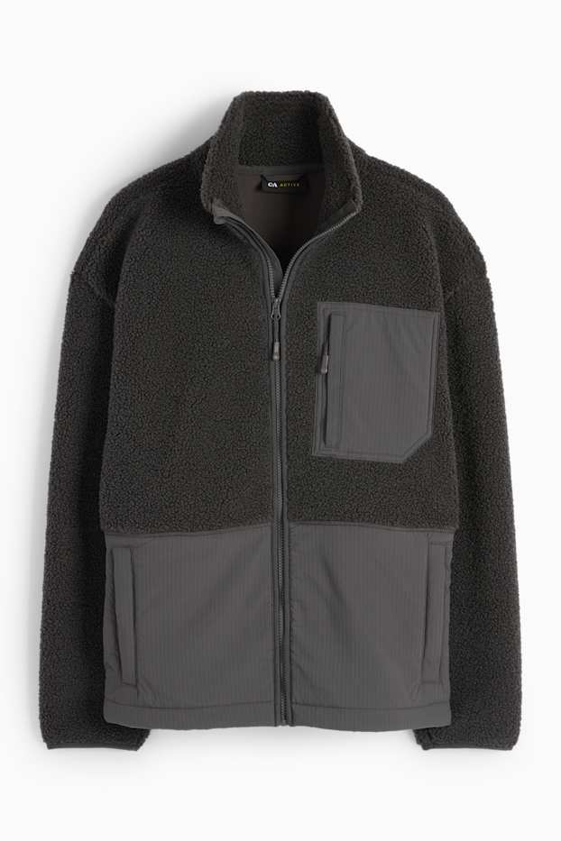 Pánské - Termo fleecová bunda - černá