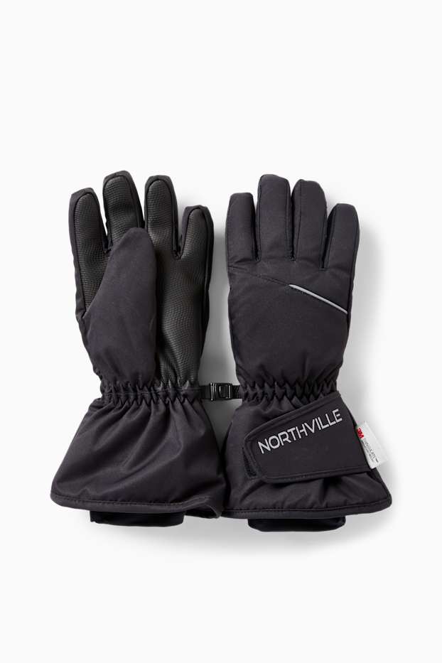 Kinder Mädchen - Ski-Handschuhe - wasserdicht - schwarz