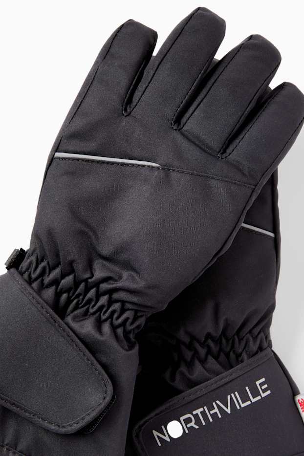 Kinder Mädchen - Ski-Handschuhe - wasserdicht - schwarz