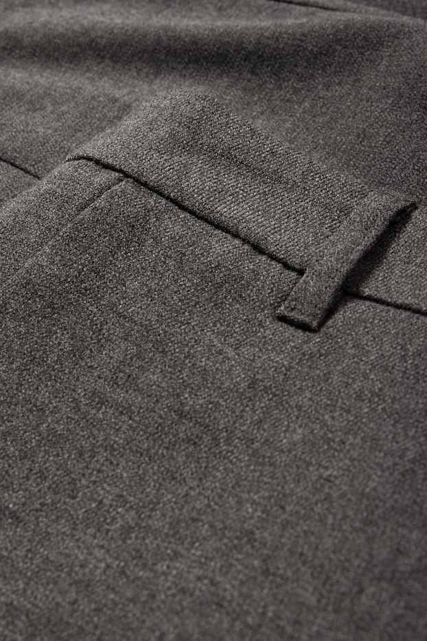 Kobiety - Spodnie materiałowe - wysoki stan - tapered fit - ciemnoszary