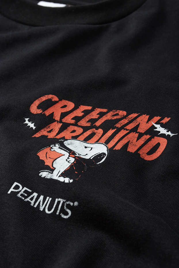 Uomo - T-shirt oversize - Snoopy - nero