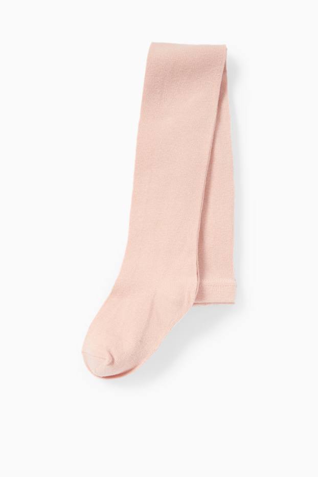 Enfants filles - Ensemble - robe en maille et collants - 2 pièces - rose