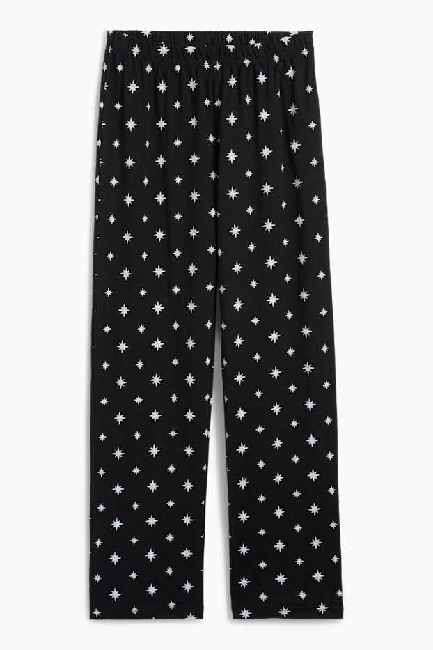 Kinderen: meisjes - Wednesday - pyjama - 2-delig - zwart