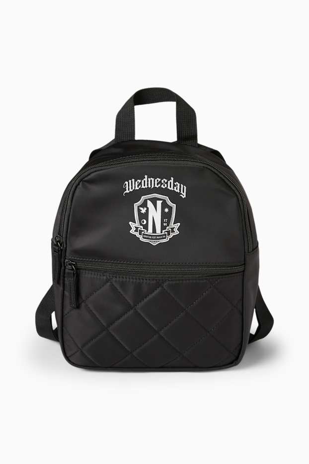 Kinder Mädchen - Halloween - Wednesday - Rucksack - schwarz