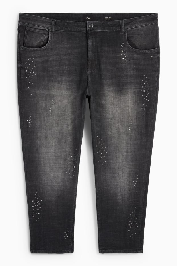 Femmes - Boyfriend jean - mid waist - gris foncé