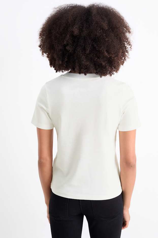 Femmes - Lot de 2 - T-shirts basiques - noir / blanc
