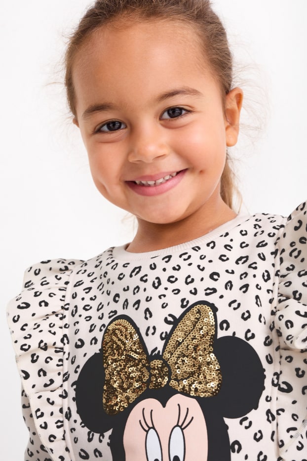 Enfants filles - Minnie Mouse - sweat - à motifs - beige