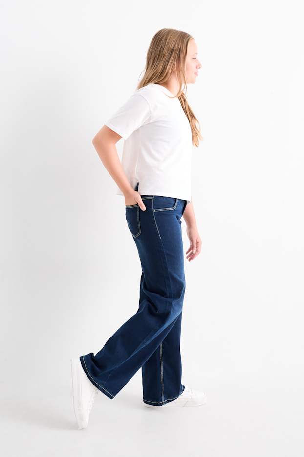 Nena - Wide Leg Jeans - texà blau fosc