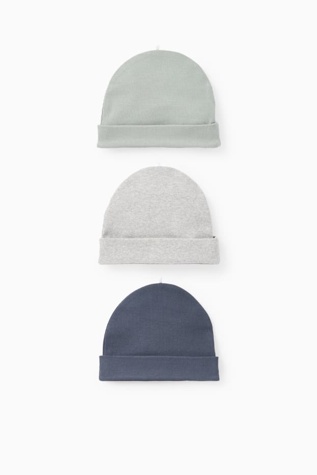 Baby Boys - Multipack of 3 - baby beanie - gray