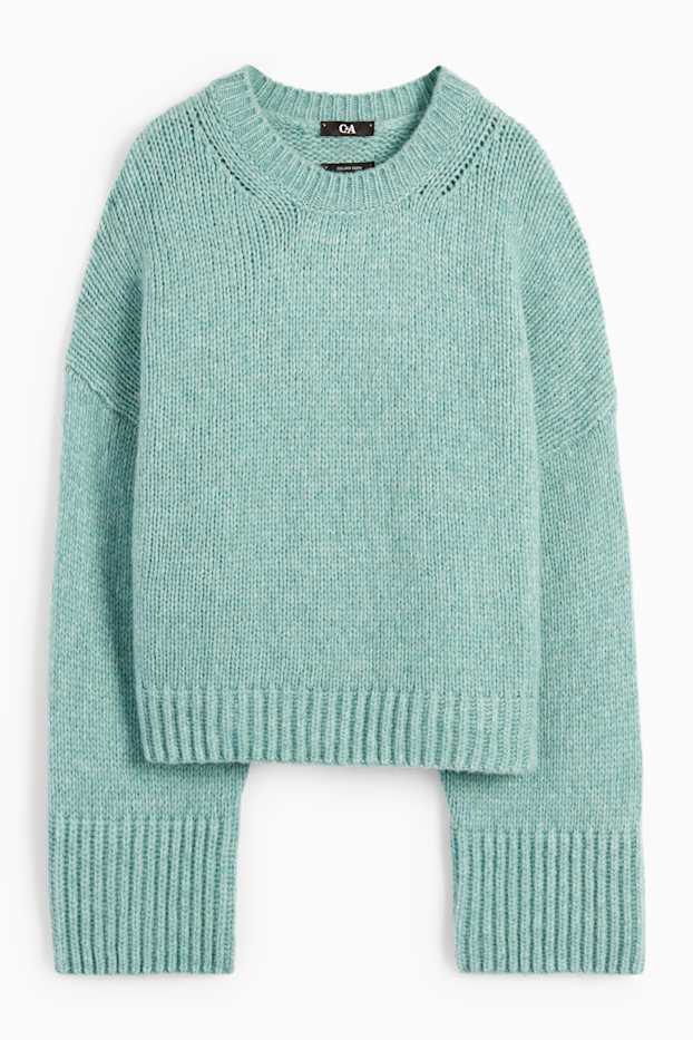 Dames - Trui - merino-mix - mintgroen