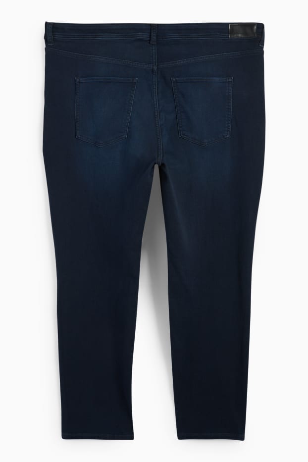 Damen - Slim Jeans - Mid Waist - Jog Denim - dunkeljeansblau