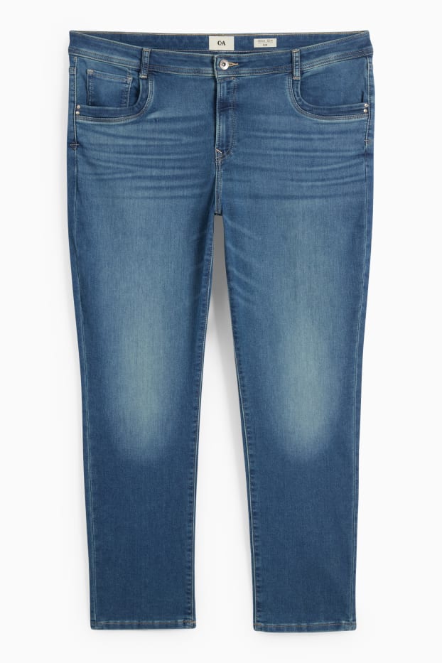 Dámské - Slim jeans - mid waist - jog denim - džíny - modré