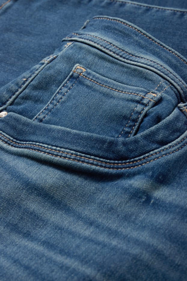 Dámské - Slim jeans - mid waist - jog denim - džíny - modré