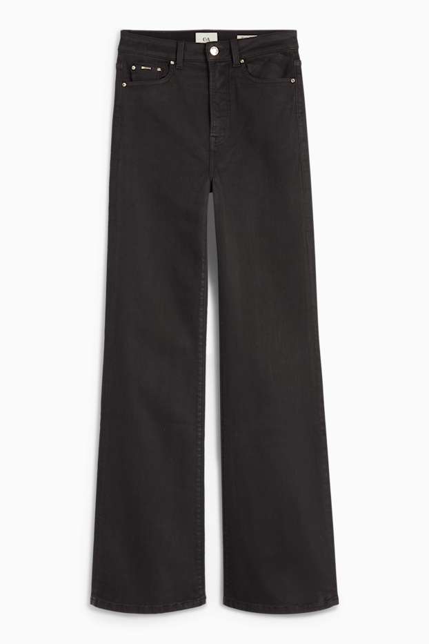 Dámské - Flared jeans - high waist - džíny - tmavošedé