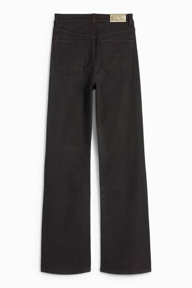Dámské - Flared jeans - high waist - džíny - tmavošedé