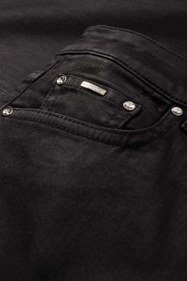 Dámské - Flared jeans - high waist - džíny - tmavošedé